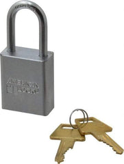 American Lock - 1-1/2" Shackle Clearance, Keyed Alike A5101 Padlock - 1/4" Shackle Diam, Steel - Top Tool & Supply