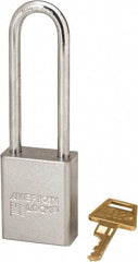 American Lock - 3" Shackle Clearance, Keyed Different A5102 Padlock - 1/4" Shackle Diam, Steel - Top Tool & Supply