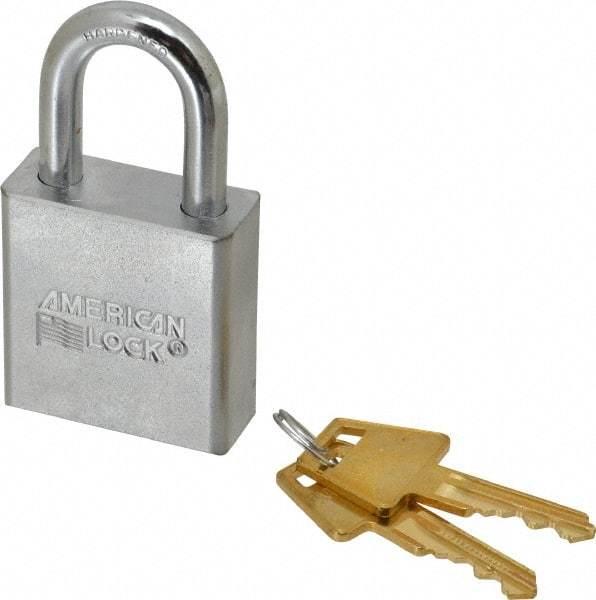 American Lock - 1-1/8" Shackle Clearance, Keyed Alike A5200 Padlock - 5/16" Shackle Diam, Steel - Top Tool & Supply