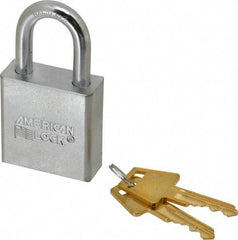 American Lock - 1-1/8" Shackle Clearance, Keyed Alike A5200 Padlock - 5/16" Shackle Diam, Steel - Top Tool & Supply