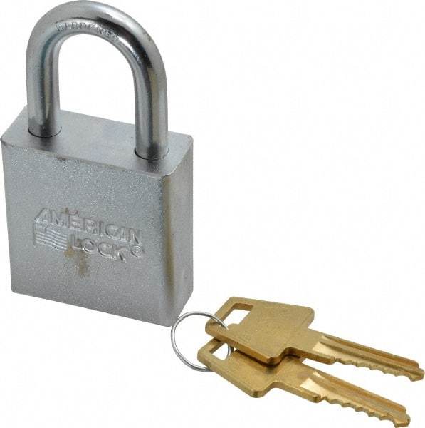 American Lock - 1-1/8" Shackle Clearance, Keyed Alike A5200 Padlock - 5/16" Shackle Diam, Steel - Top Tool & Supply