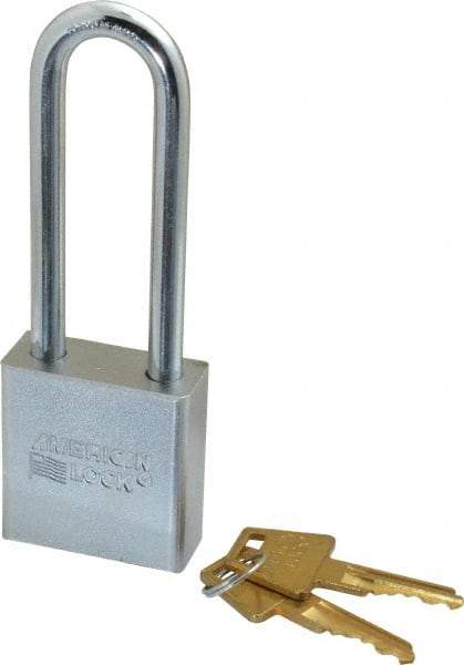 American Lock - 3" Shackle Clearance, Keyed Different A5202 Padlock - 5/16" Shackle Diam, Steel - Top Tool & Supply