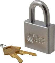 American Lock - 1-1/8" Shackle Clearance, Keyed Different A5260 Padlock - 3/8" Shackle Diam, Steel, with Solid Steel Finish - Top Tool & Supply