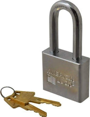 American Lock - 2" Shackle Clearance, Keyed Different A5261 Padlock - 3/8" Shackle Diam, Steel, with Solid Steel Finish - Top Tool & Supply