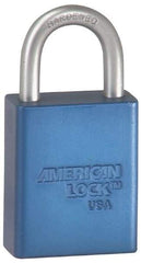 American Lock - Keyed Alike Conductive Lockout Padlock - 3" Shackle Clearance, 1/4" Shackle Diam, 1.8" Body Height x 1-1/2" Body Width, Green, 5 Pins - Top Tool & Supply