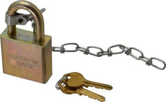 American Lock - 1-1/8" Shackle Clearance, Keyed Different A5200GLWN Padlock - 5/16" Shackle Diam, Steel, with Solid Steel Finish - Top Tool & Supply