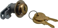 Made in USA - 21/32" Max Thickness, Standard Cam Lock - Polished Brass Finish - Top Tool & Supply