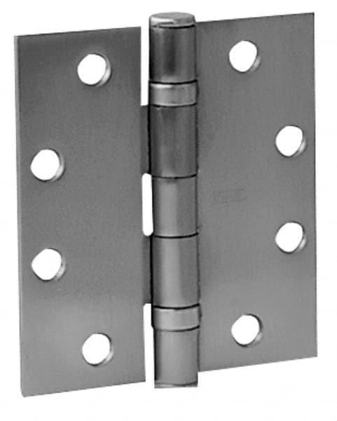 Stanley - 4-1/2" Long x 4-1/2" Wide Steel Full Mortise Commercial Hinge - Top Tool & Supply