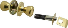 Value Collection - Bright Brass Passage Knob Lockset - 2-3/8" Back Set, 5-Pin Brass Tumbler Cylinder - Top Tool & Supply