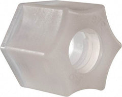 Made in USA - 3/8" Tube OD, Kynar Plastic Compression Tube Compression Nut - 275°F Max, Plastic Grip - Top Tool & Supply