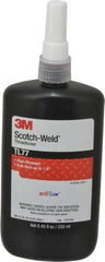 3M - 250 mL, Red, High Strength Liquid Threadlocker - Series TL77, 24 hr Full Cure Time, Hand Tool, Heat Removal - Top Tool & Supply