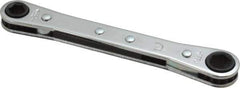 Lang - 1/4" x 5/16" 6 Point Ratcheting Box Wrench - Double End, 4-1/4" OAL, Steel - Top Tool & Supply