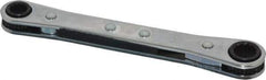 Lang - 1/4" x 5/16" 12 Point Ratcheting Box Wrench - Double End, 4-1/2" OAL, Steel - Top Tool & Supply