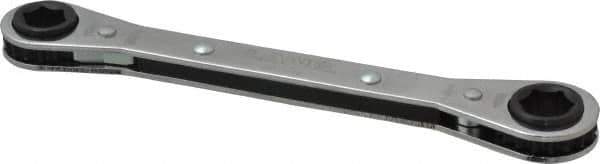 Lang - 7/16" x 1/2" 6 Point Ratcheting Box Wrench - Double End, 6-7/8" OAL, Steel - Top Tool & Supply