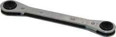 Lang - 1/2" x 9/16" 6 Point Ratcheting Box Wrench - Double End, 6-7/8" OAL, Steel - Top Tool & Supply