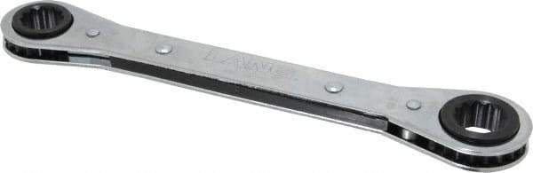 Lang - 9/16" x 5/8" 12 Point Ratcheting Box Wrench - Double End, 8-1/8" OAL, Steel - Top Tool & Supply