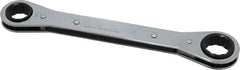 Lang - 5/8" x 3/4" 12 Point Ratcheting Box Wrench - Double End, 8-1/8" OAL, Steel - Top Tool & Supply