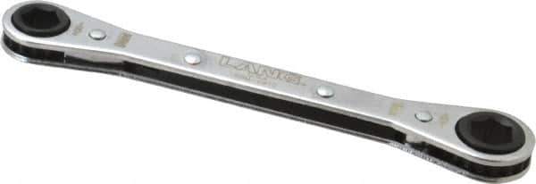 Lang - 9mm x 10mm 6 Point Ratcheting Box Wrench - Double End, 5-1/2" OAL, Steel - Top Tool & Supply