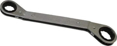 Lang - 3/4" x 7/8" 12 Point Reversible Ratcheting Offset Box Wrench - Double End, 9-1/8" OAL, Steel, 25° Offset - Top Tool & Supply