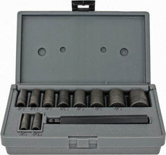 Lang - 11 Piece, 1/4 to 1", Hollow Punch Set - Top Tool & Supply