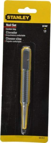 Stanley - 1/16" Nail Punch - 5" OAL, Steel - Top Tool & Supply