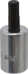 Proto - 3/8" Drive, 6mm Hex Bit Socket - 1-49/64" OAL, 3/4" Bit Length - Top Tool & Supply