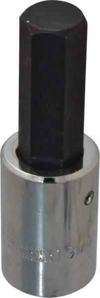 Proto - 1/2" Drive, 19mm Hex Bit Socket - 4" OAL - Top Tool & Supply