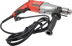 Milwaukee Tool - 120 Volt 1/2" Keyed Chuck Electric Hammer Drill - 0 to 20,000 & 0 to 40,000 BPM, 0 to 1,350 & 0 to 2,500 RPM, Reversible - Top Tool & Supply