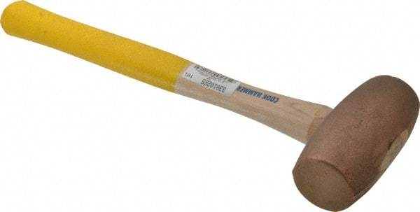 Cook Hammer - 6 Lb Head Nonsparking Mallet - 16" OAL, Wood Handle - Top Tool & Supply