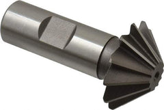 Keo - 1-1/2" Diam x 1/2" Width of Cut, 45° Included Angle, Shank Connection, High Speed Steel Single Angle Cutter - 3/4" Shank Diam, 2-3/4" Overall Length, Right Hand Cut, Uncoated - Top Tool & Supply