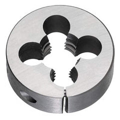 Titan USA - Round Dies; Thread Size: 3/8-24 ; Outside Diameter (Inch): 1-1/2 ; Material: High Speed Steel ; Adjustable: Yes ; Thread Direction: Right Hand ; Series/List: 790 - Exact Industrial Supply