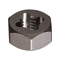 Vermont Tap & Die - M12x1.75 Metric Coarse Thread, Right Hand Thread, Hex Rethreading Die - Carbon Steel, 1/2" Thick, Series 280M - Exact Industrial Supply