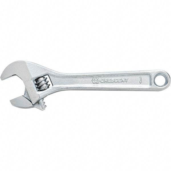 Crescent - 15/16" Jaw Capacity, 6" Standard Adjustable Wrench - Steel, Chrome Finish, 6" OAL - Top Tool & Supply