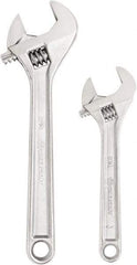 Crescent - 2 Piece, 8" to 12", Adjustable Wrench Set - Inch Measurement Standard, Chrome Finish - Top Tool & Supply