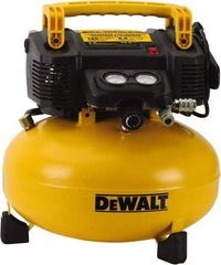 DeWALT - 0.9 hp, 2.6 SCFM at 90 psi, Pancake Compressor - 6 Gal Tank, 10 Amp, 165 psi, 120V (60 Hz) - Top Tool & Supply