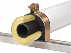 Klo-Shure - 1-1/2" Pipe, Zinc Plated Steel Strut Mount Insulation Coupling - Trivalent Zinc & Yellow - Top Tool & Supply