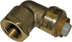 SharkBite - Brass & Chrome Pipe Fittings Type: 90 Elbow Fitting Size: 3/4 x 3/4 - Top Tool & Supply