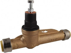 SharkBite - 1/2" Pipe, Push Fit End Connection, Bronze Body Pressure Regulating Valve - EPDM Seal, 200 psi Inlet Pressure, 10 to 70 psi Working Pressure - Top Tool & Supply