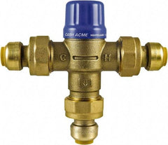 SharkBite - 1/2" Pipe, 145 Max psi, Brass Water Mixing Valve & Unit - 20 GPM Flow Rate, Push Fit End Connections - Top Tool & Supply