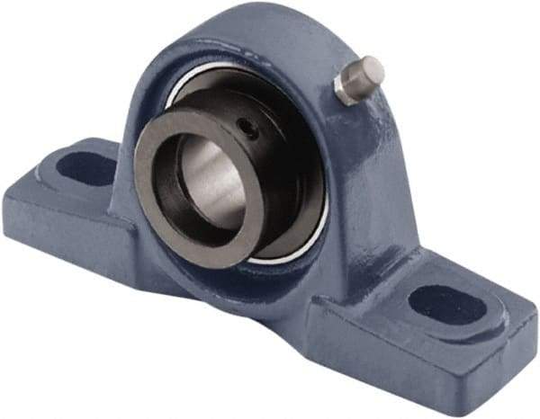 Tritan - 5/8" ID, 4.9213" OAL x 2.2441" OAH Pillow Block - 1,034 Lb Static Cap, 2,158 Lb Dyn Cap, 3.74" Btw Mnt Hole Ctrs, 1-3/16" Base-to-Ctr Ht, Cast Iron/Steel - Top Tool & Supply