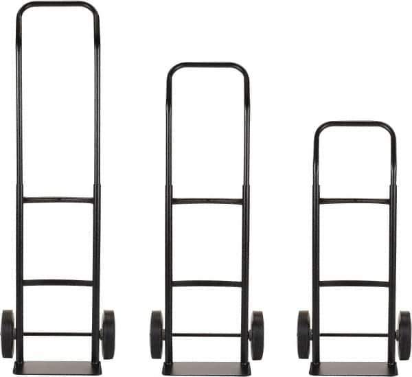 Harper Trucks - 600 Lb Capacity 40" OAH Convertible Hand Truck - 14 x 7" Base Plate, Continuous Handle, Steel, Solid Rubber Swivel Wheels - Top Tool & Supply