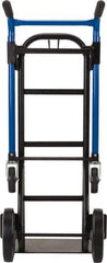 Harper Trucks - 900 Lb Capacity 48" OAH Quick Change Convertible Hand Truck - 18 x 9" Base Plate, Dual Handle, Steel, Solid Rubber Swivel Wheels - Top Tool & Supply