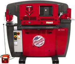 Edwards Manufacturing - 9-3/4" Throat Depth, 65 Ton Punch Pressure, 1-1/16" in 3/4" Punch Capacity Ironworker - 7-1/2 hp, 3 Phase, 460 Volts, 50" Wide x 60-1/4" High x 45" Deep - Top Tool & Supply