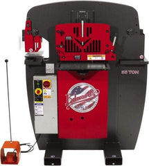 Edwards Manufacturing - 11-3/16" Throat Depth, 55 Ton Punch Pressure, 1-1/16" in 5/8" Punch Capacity Ironworker - 3 Phase, 230 Volts - Top Tool & Supply