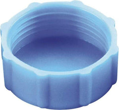 Caplugs - Round Head, Threaded Cap - 1/2" Long, High-Density Polyethylene, Blue - Top Tool & Supply