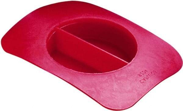 Caplugs - 1.04" ID, Round Head with Rectangular Flange Flange Plug - 1/2" Long, Low-Density Polyethylene, Red - Top Tool & Supply