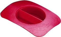 Caplugs - 1.55" ID, Round Head with Rectangular Flange Flange Plug - 3/4" Long, Low-Density Polyethylene, Red - Top Tool & Supply