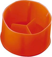 Caplugs - 2.23" ID, Round Head Connector Cap - 1-1/16" Long, Low-Density Polyethylene, Orange - Top Tool & Supply