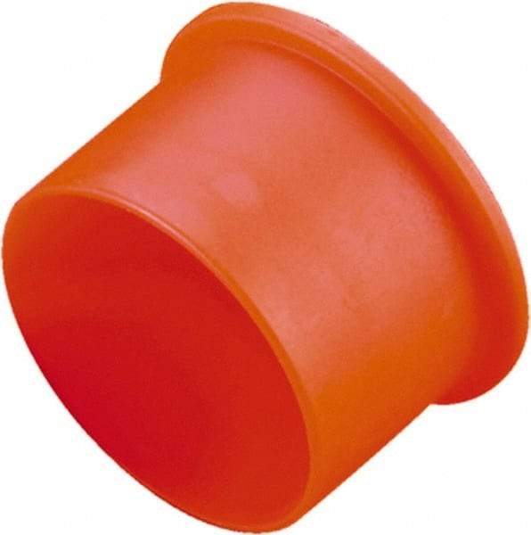 Caplugs - 0.725" ID, Round Head, Tapered Cap - 1.06" OD, 19/32" Long, Low-Density Polyethylene, Orange - Top Tool & Supply