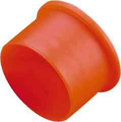 Caplugs - 0.725" ID, Round Head, Tapered Cap - 1.06" OD, 19/32" Long, Low-Density Polyethylene, Orange - Top Tool & Supply